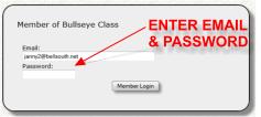 Member Login form